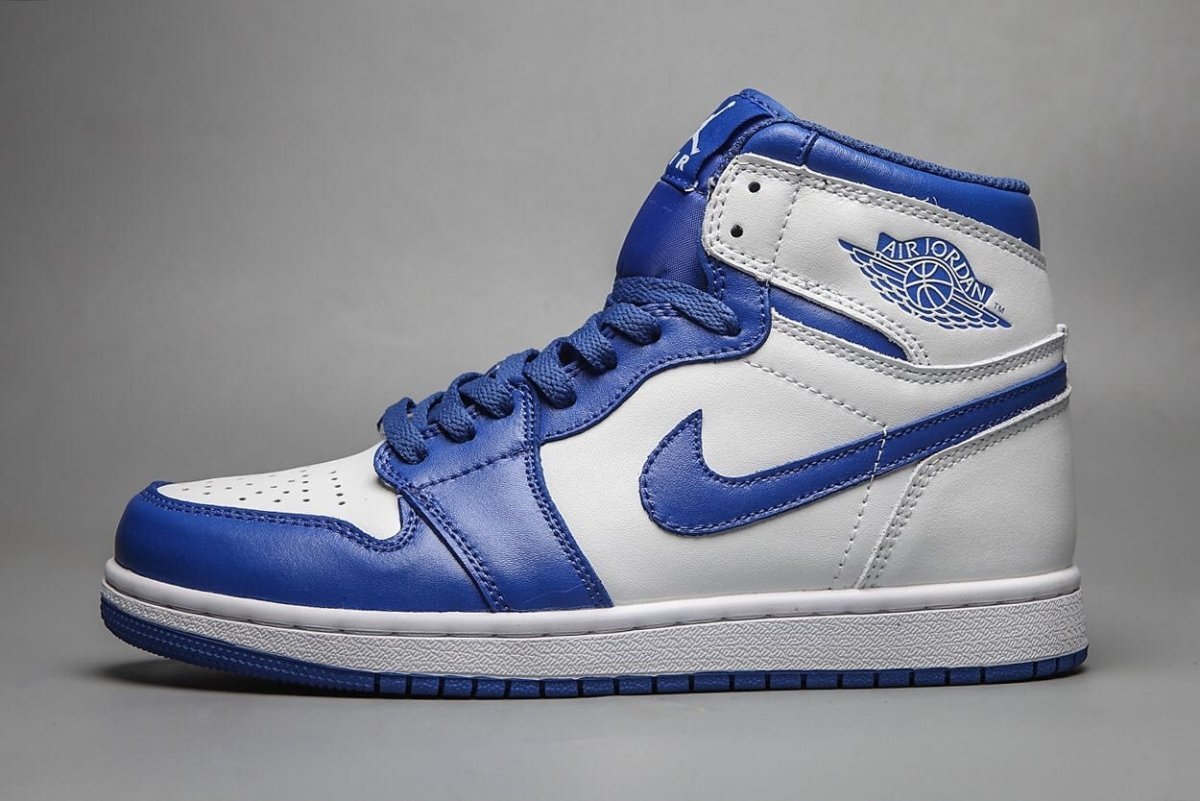 JORDAN 1 Mid - Hyper Royal Sneakers - Black Unisex Streetwear Limited Edition