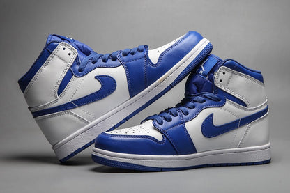 JORDAN 1 Mid - Hyper Royal Sneakers - Black Unisex Streetwear Limited Edition