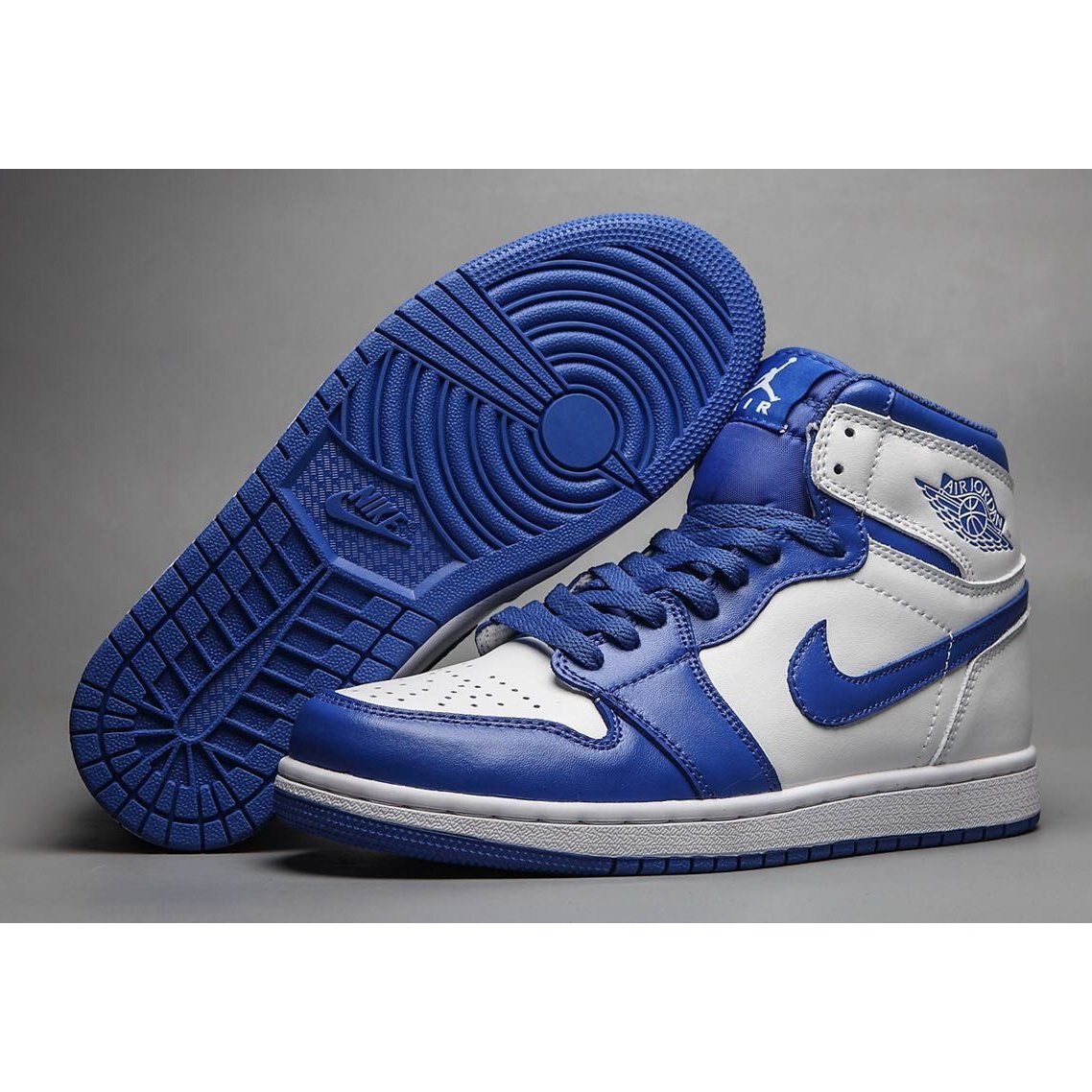 JORDAN 1 Mid - Hyper Royal Sneakers - Black Unisex Streetwear Limited Edition