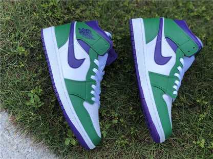 JORDAN 1 Mid - Incredible Hulk Sneakers Unisex Streetwear Limited Edition