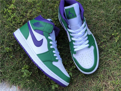 JORDAN 1 Mid - Incredible Hulk Sneakers Unisex Streetwear Limited Edition