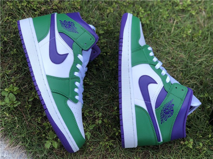 JORDAN 1 Mid - Incredible Hulk Sneakers Unisex Streetwear Limited Edition