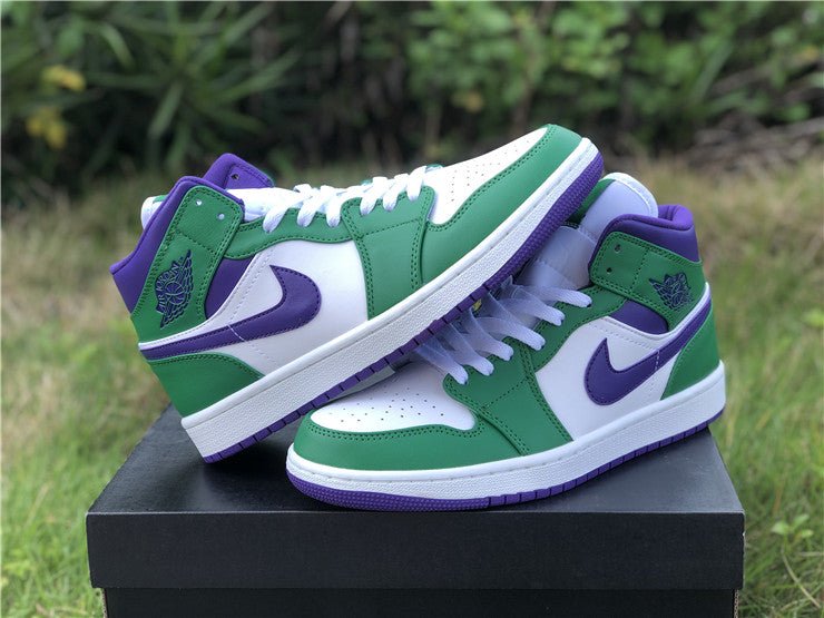 JORDAN 1 Mid - Incredible Hulk Sneakers Unisex Streetwear Limited Edition