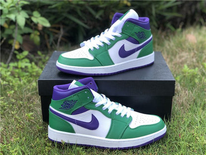 JORDAN 1 Mid - Incredible Hulk Sneakers Unisex Streetwear Limited Edition