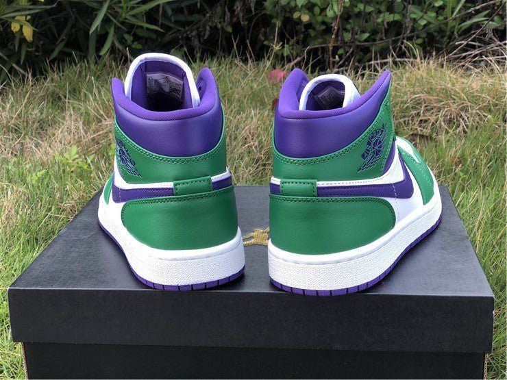 JORDAN 1 Mid - Incredible Hulk Sneakers Unisex Streetwear Limited Edition
