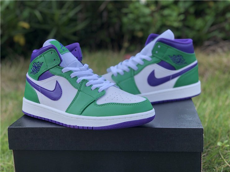 JORDAN 1 Mid - Incredible Hulk Sneakers Unisex Streetwear Limited Edition