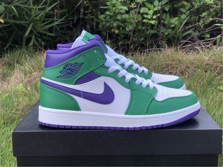 JORDAN 1 Mid - Incredible Hulk Sneakers Unisex Streetwear Limited Edition