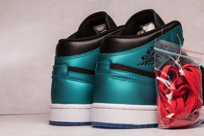 JORDAN 1 Mid - Iridescent Sneakers - Black Unisex Streetwear Limited Edition