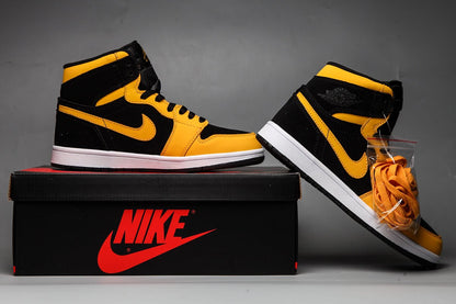 JORDAN 1 Mid - Reverse New Love Sneakers - Black Unisex Streetwear Limited Edition