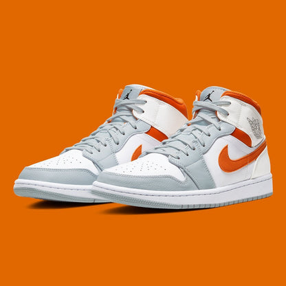 JORDAN 1 Mid - Starfish Pure Platinum Sneakers - Black Unisex Streetwear Limited Edition