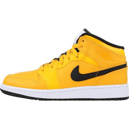 JORDAN 1 Mid - University Gold Sneakers - Black Unisex Streetwear Limited Edition