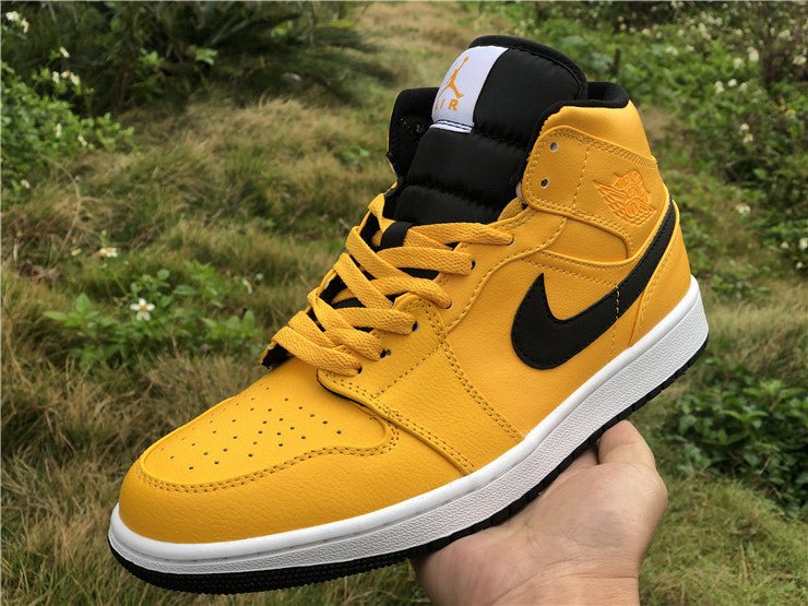 JORDAN 1 Mid - University Gold Sneakers - Black Unisex Streetwear Limited Edition