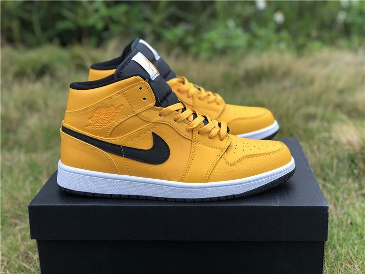 JORDAN 1 Mid - University Gold Sneakers - Black Unisex Streetwear Limited Edition