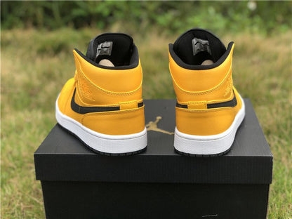 JORDAN 1 Mid - University Gold Sneakers - Black Unisex Streetwear Limited Edition