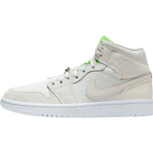 JORDAN 1 Mid - Vast Grey Ghost Sneakers - Green Unisex Streetwear Limited Edition