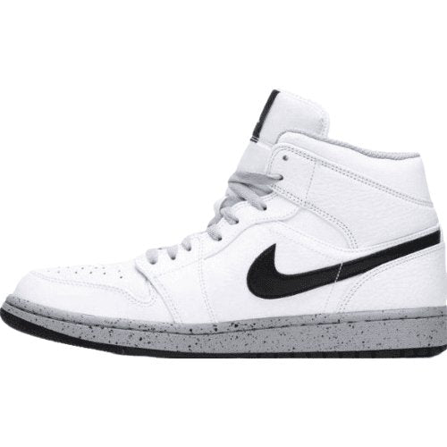 JORDAN 1 Mid - Cement Sneakers - White Unisex Streetwear Limited Edition