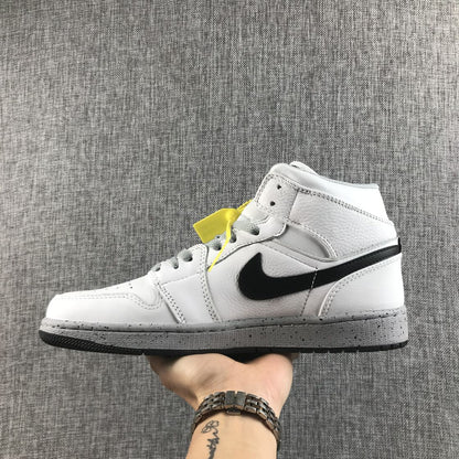 JORDAN 1 Mid - Cement Sneakers - White Unisex Streetwear Limited Edition