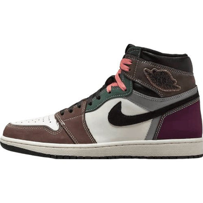 JORDAN 1 Retro High Og - Hand Crafted Sneakers - Black Unisex Streetwear Limited Edition