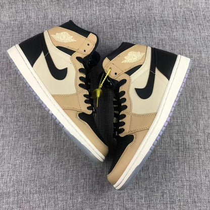 JORDAN 1 Retro High - Mushroom Sneakers - Black Unisex Streetwear Limited Edition