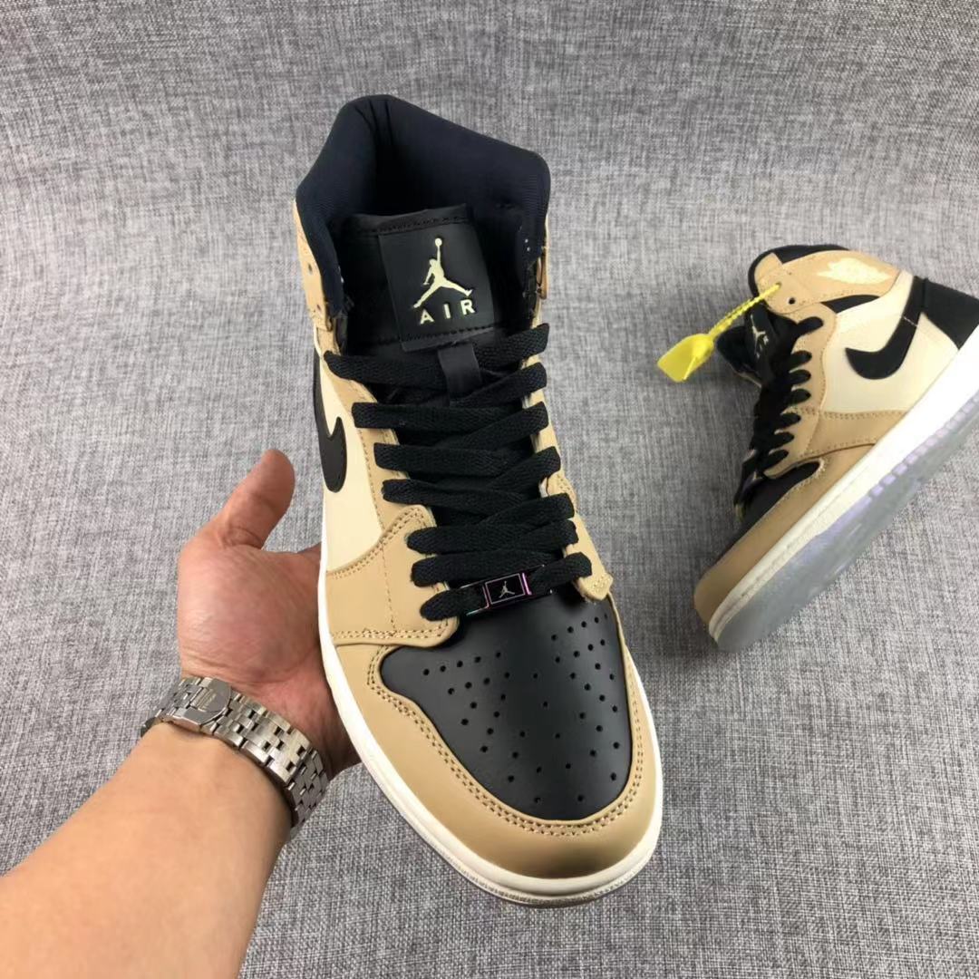 JORDAN 1 Retro High - Mushroom Sneakers - Black Unisex Streetwear Limited Edition