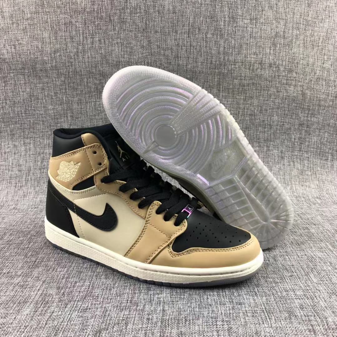 JORDAN 1 Retro High - Mushroom Sneakers - Black Unisex Streetwear Limited Edition
