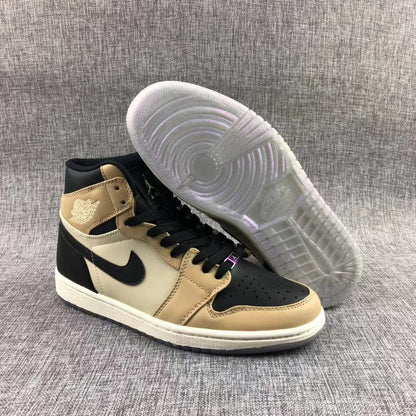 JORDAN 1 Retro High - Mushroom Sneakers - Black Unisex Streetwear Limited Edition