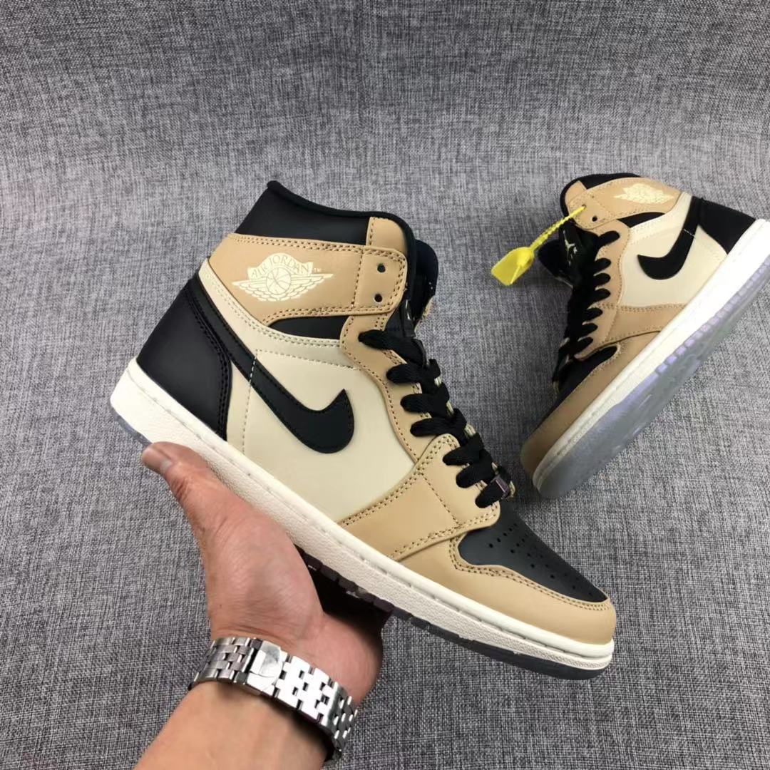 JORDAN 1 Retro High - Mushroom Sneakers - Black Unisex Streetwear Limited Edition