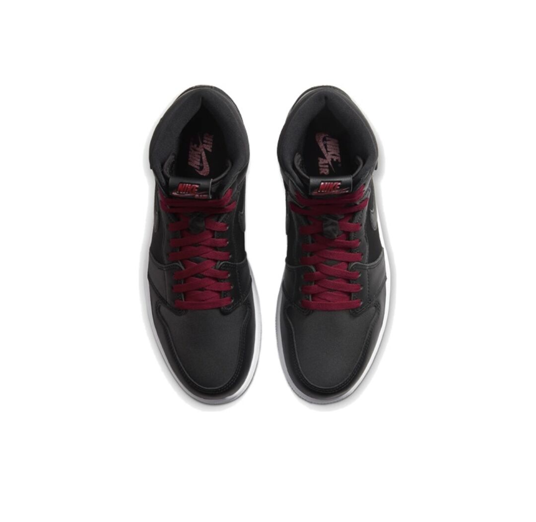 JORDAN 1 Retro High - Satin Gym Red - Black Unisex Streetwear Limited Edition