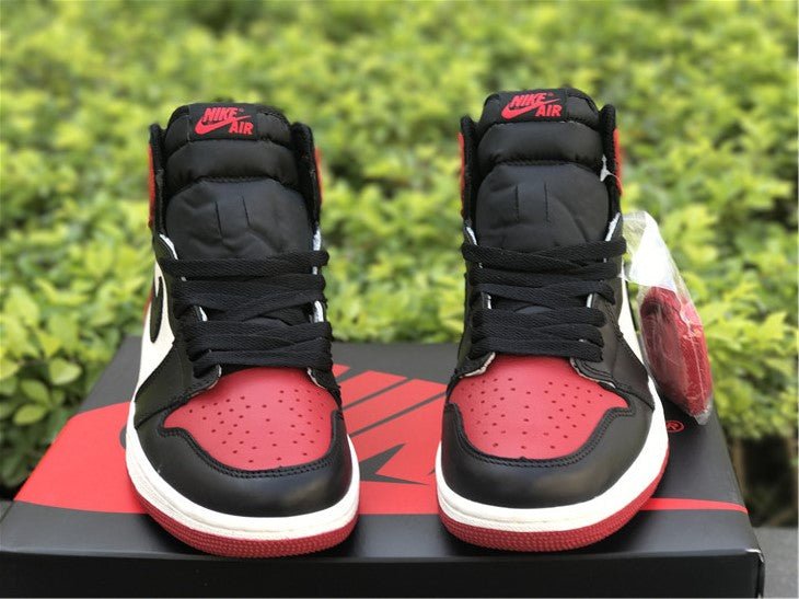 JORDAN 1 Retro High - Bred Toe Sneakers Unisex Streetwear Limited Edition
