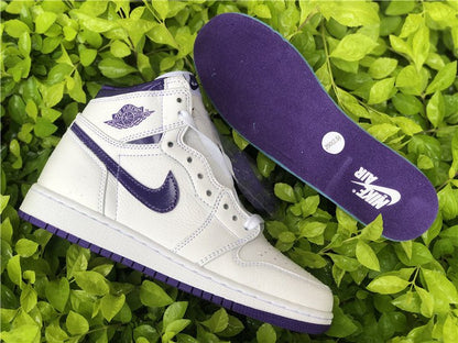 JORDAN 1 Retro High - Court Sneakers - Purple Unisex Streetwear Limited Edition
