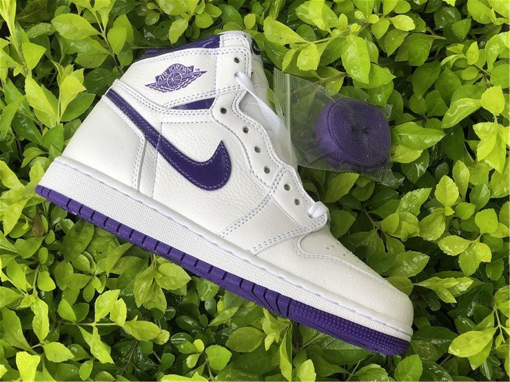 JORDAN 1 Retro High - Court Sneakers - Purple Unisex Streetwear Limited Edition