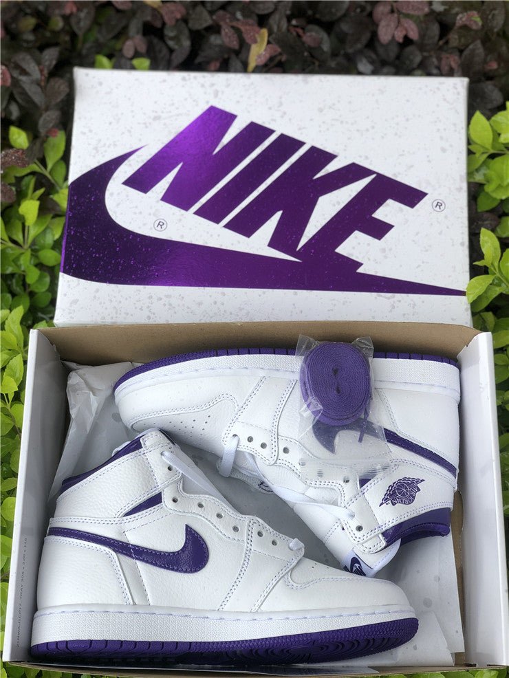 JORDAN 1 Retro High - Court Sneakers - Purple Unisex Streetwear Limited Edition