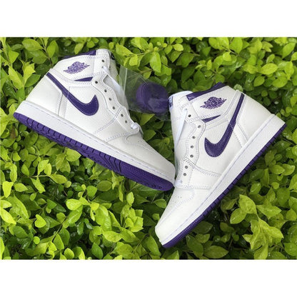 JORDAN 1 Retro High - Court Sneakers - Purple Unisex Streetwear Limited Edition
