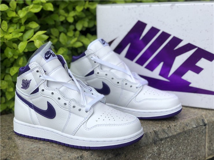 JORDAN 1 Retro High - Court Sneakers - Purple Unisex Streetwear Limited Edition
