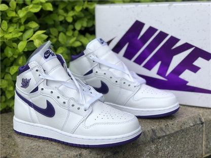 JORDAN 1 Retro High - Court Sneakers - Purple Unisex Streetwear Limited Edition