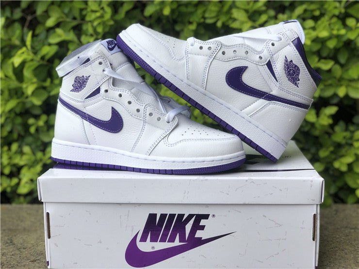 JORDAN 1 Retro High - Court Sneakers - Purple Unisex Streetwear Limited Edition