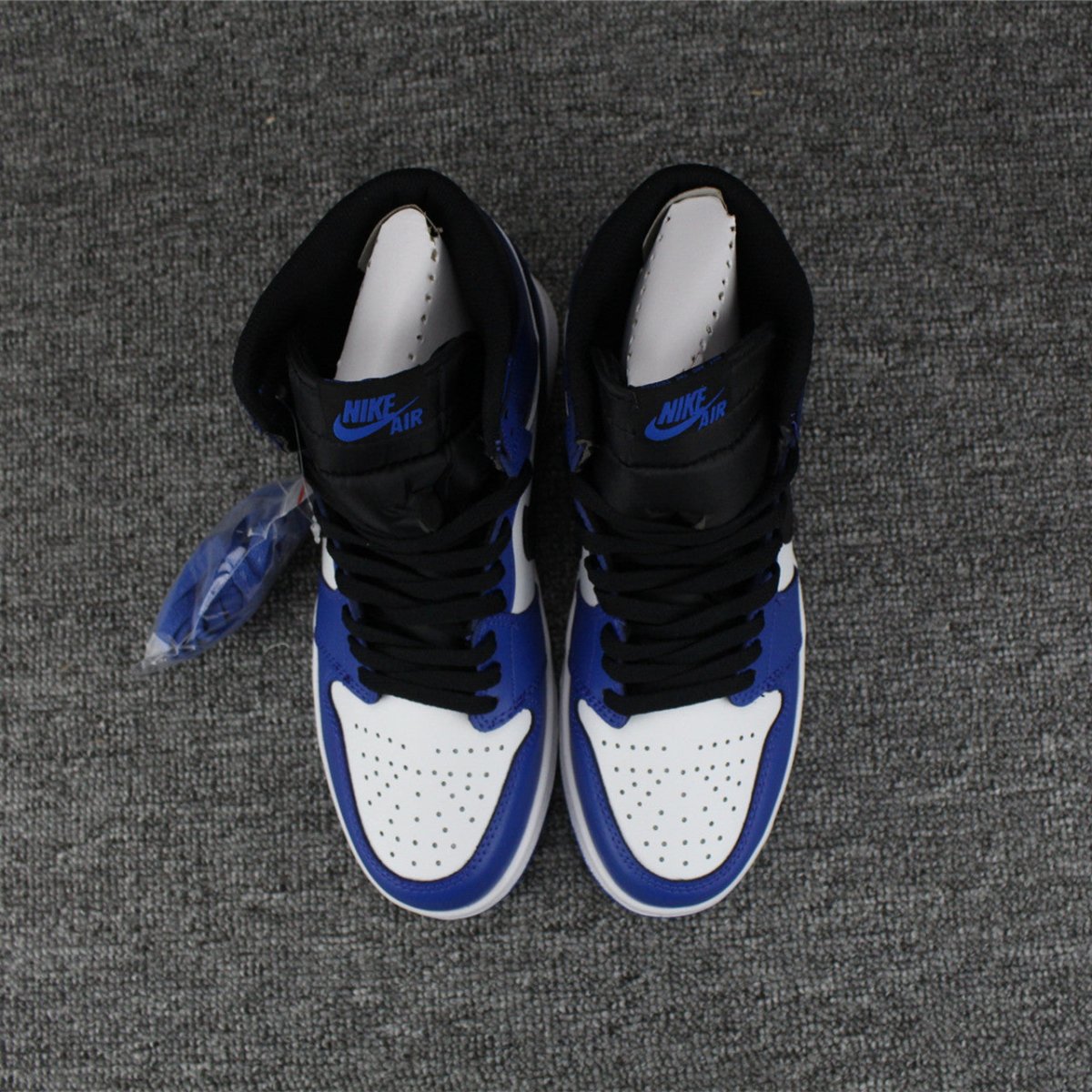 JORDAN 1 Retro High - Game Royal Sneakers - Black Unisex Streetwear Limited Edition