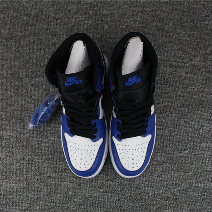 JORDAN 1 Retro High - Game Royal Sneakers - Black Unisex Streetwear Limited Edition
