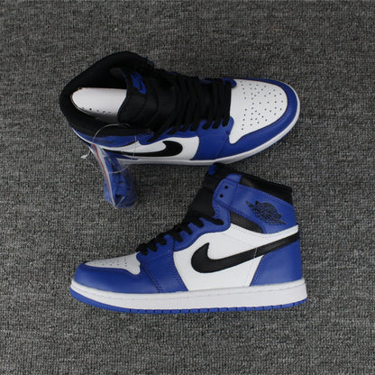 JORDAN 1 Retro High - Game Royal Sneakers - Black Unisex Streetwear Limited Edition