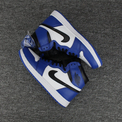 JORDAN 1 Retro High - Game Royal Sneakers - Black Unisex Streetwear Limited Edition