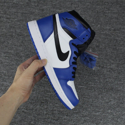 JORDAN 1 Retro High - Game Royal Sneakers - Black Unisex Streetwear Limited Edition