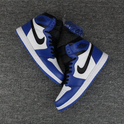 JORDAN 1 Retro High - Game Royal Sneakers - Black Unisex Streetwear Limited Edition