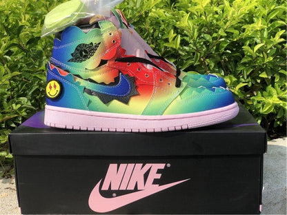JORDAN 1 Retro High - J Balvin Sneakers - Black Unisex Streetwear Limited Edition