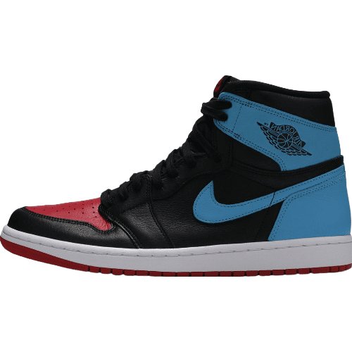 JORDAN 1 Retro High - Nc To Chi Leather Sneakers - Black Unisex Streetwear Limited Edition