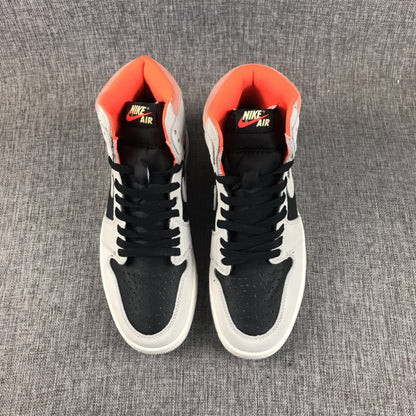 JORDAN 1 Retro High - Neutral Hyper Crimson Sneakers - Grey Unisex Streetwear Limited Edition