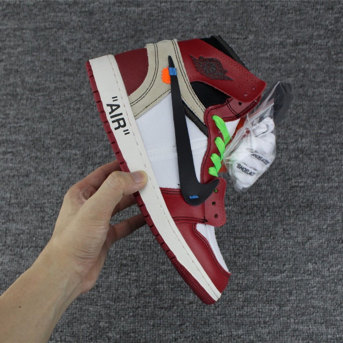 JORDAN 1 Retro High - Off-white Chicago Sneakers Unisex Streetwear Limited Edition