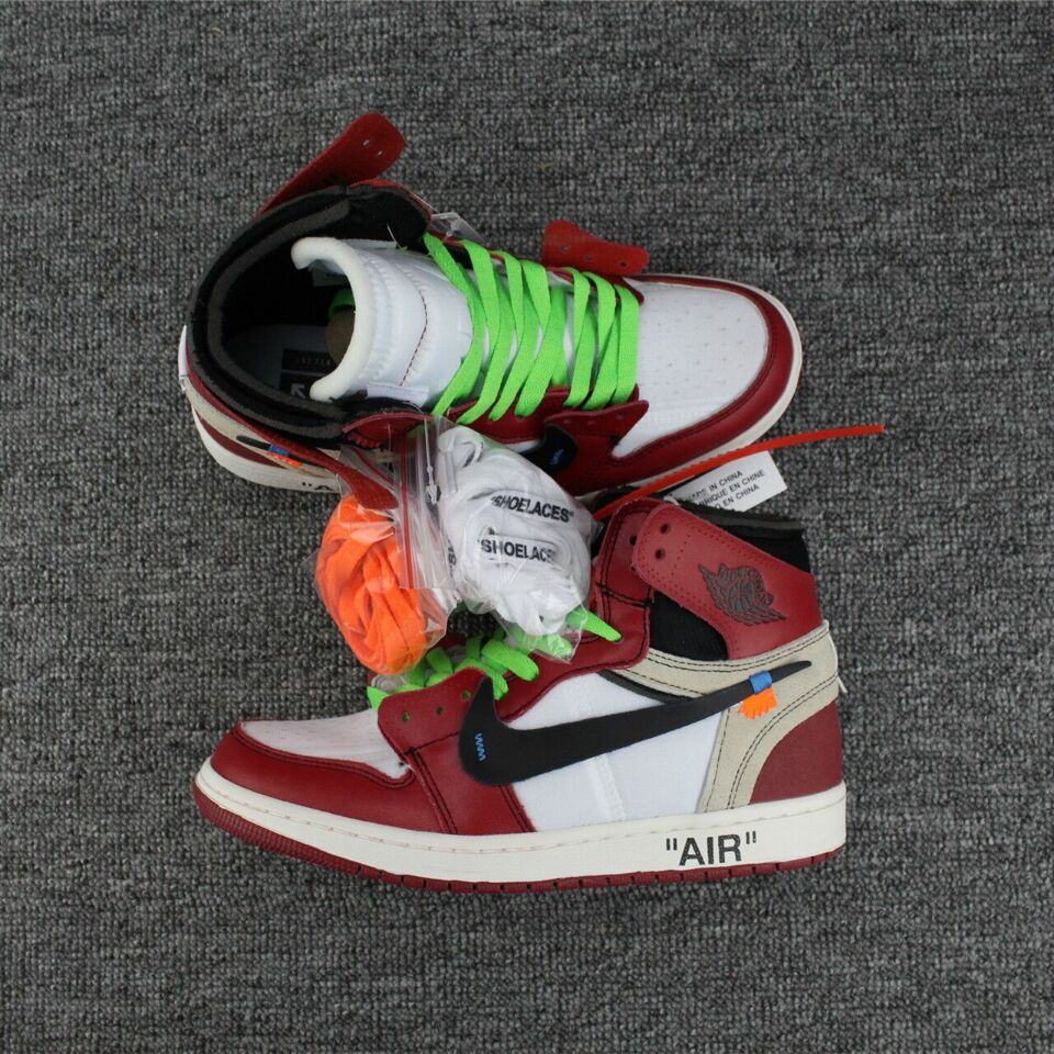 JORDAN 1 Retro High - Off-white Chicago Sneakers Unisex Streetwear Limited Edition