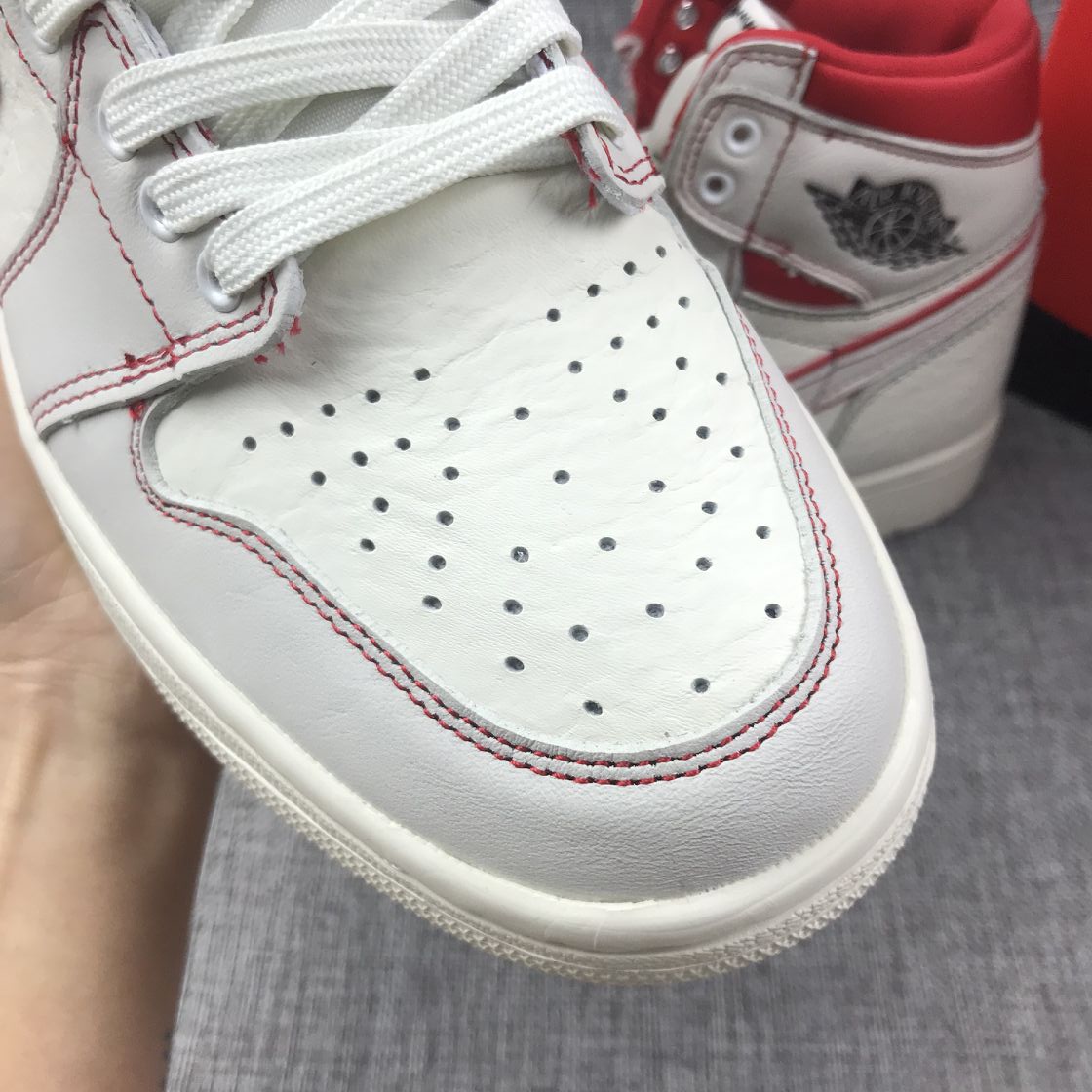 JORDAN 1 Retro High - Phantom Gym Sneakers - Red Unisex Streetwear Limited Edition