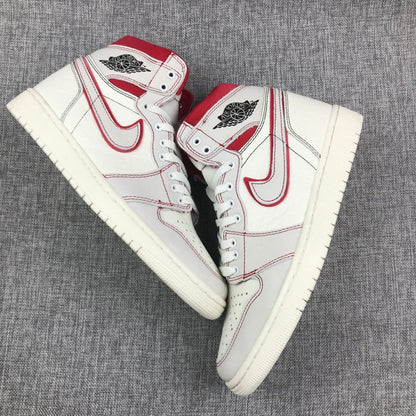 JORDAN 1 Retro High - Phantom Gym Sneakers - Red Unisex Streetwear Limited Edition