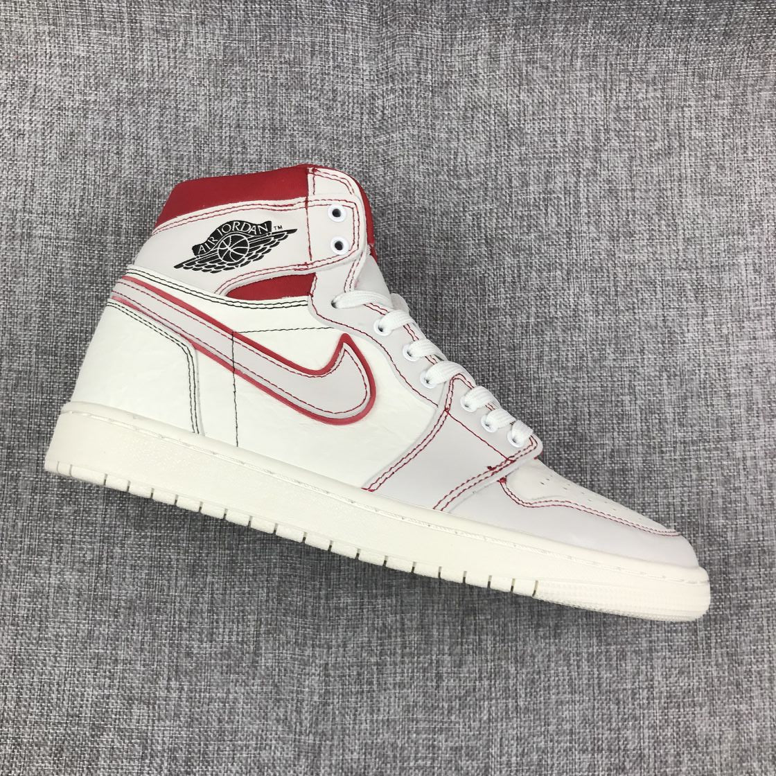 JORDAN 1 Retro High - Phantom Gym Sneakers - Red Unisex Streetwear Limited Edition